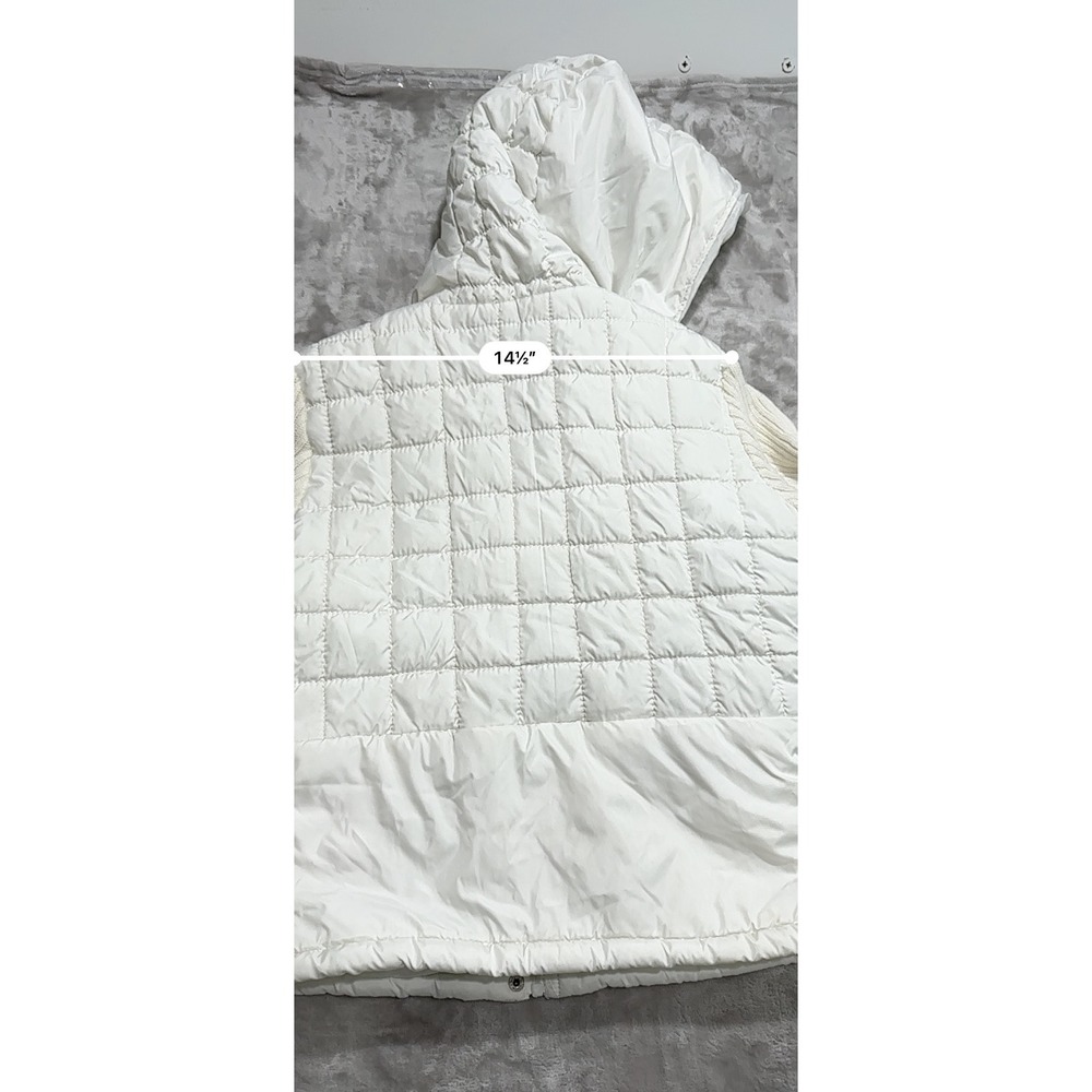 Ashley by 26 International Jacket Women's Size Small White Quilted‎ Zipper EUC - Picture 10 of 11